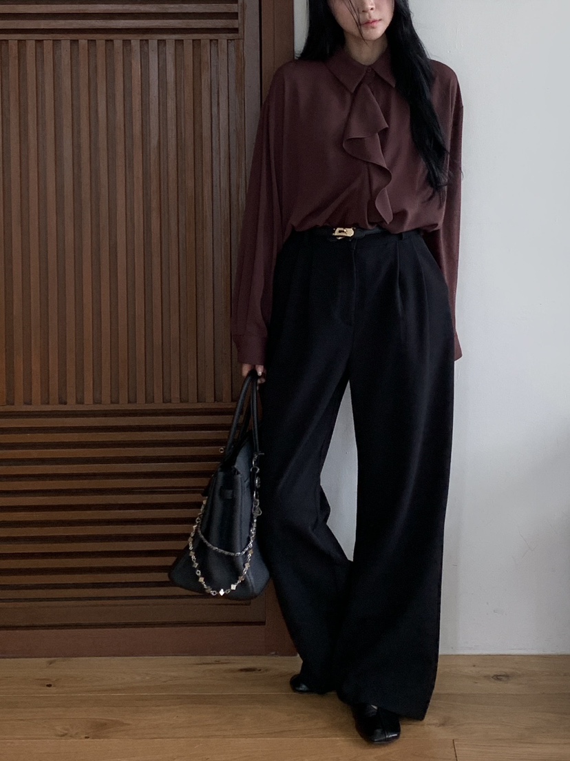 DAVICHI東大門㊣實拍女裝新品人氣休閑真品25秋冬襯衫蕾絲衫DAVICHI襯衫/蕾絲衫