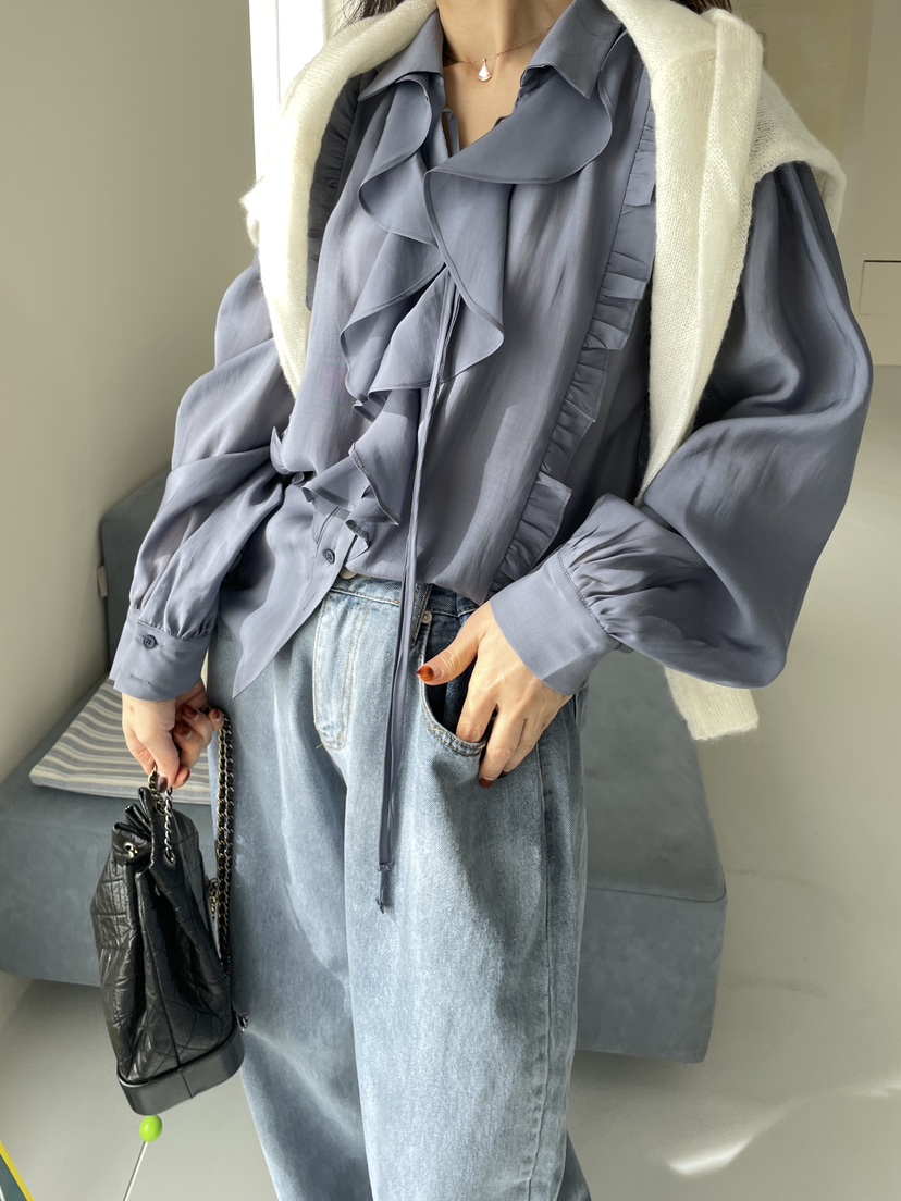 CHAHEE東大門㊣實拍女裝新品人氣真品職業休閑推薦襯衫蕾絲衫CHAHEE襯衫/蕾絲衫