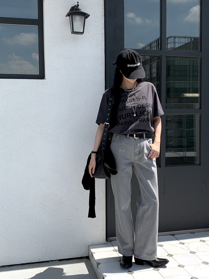 DAVICHI東大門㊣直郵女士新品職業真品時尚牛仔褲含隨機腰帶DAVICHI牛仔褲