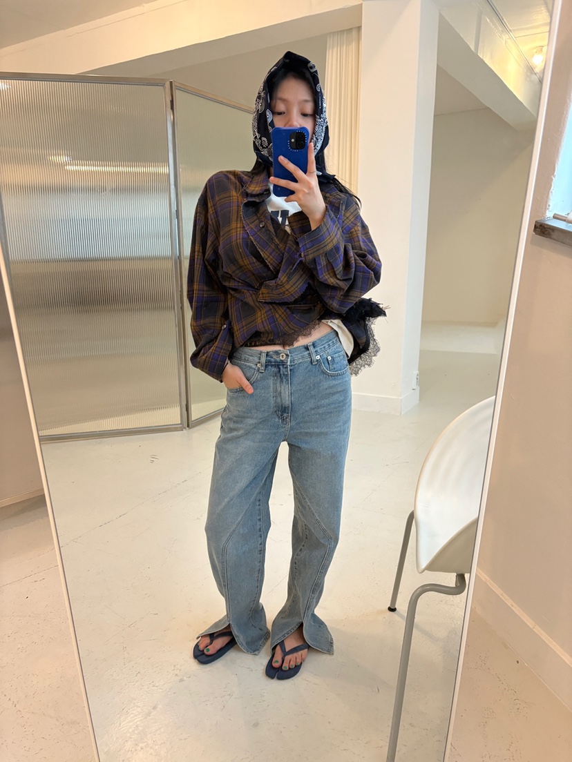 FRANC—L韓國代購㊣女裝新款推薦休閑真品熱賣襯衫蕾絲衫復古FRANC襯衫/蕾絲衫