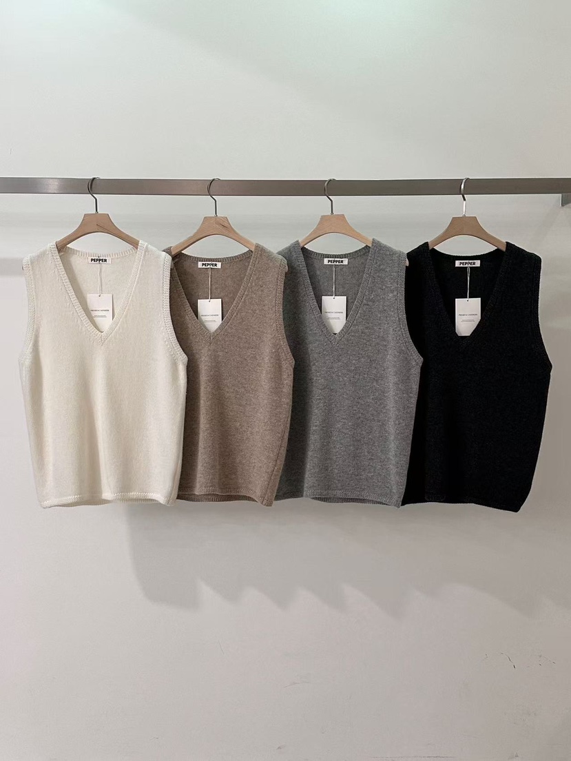PEPPER-L東大門㊣實拍女士新品推薦休閑真品25秋冬吊帶背心羊毛PEPPER吊帶/背心