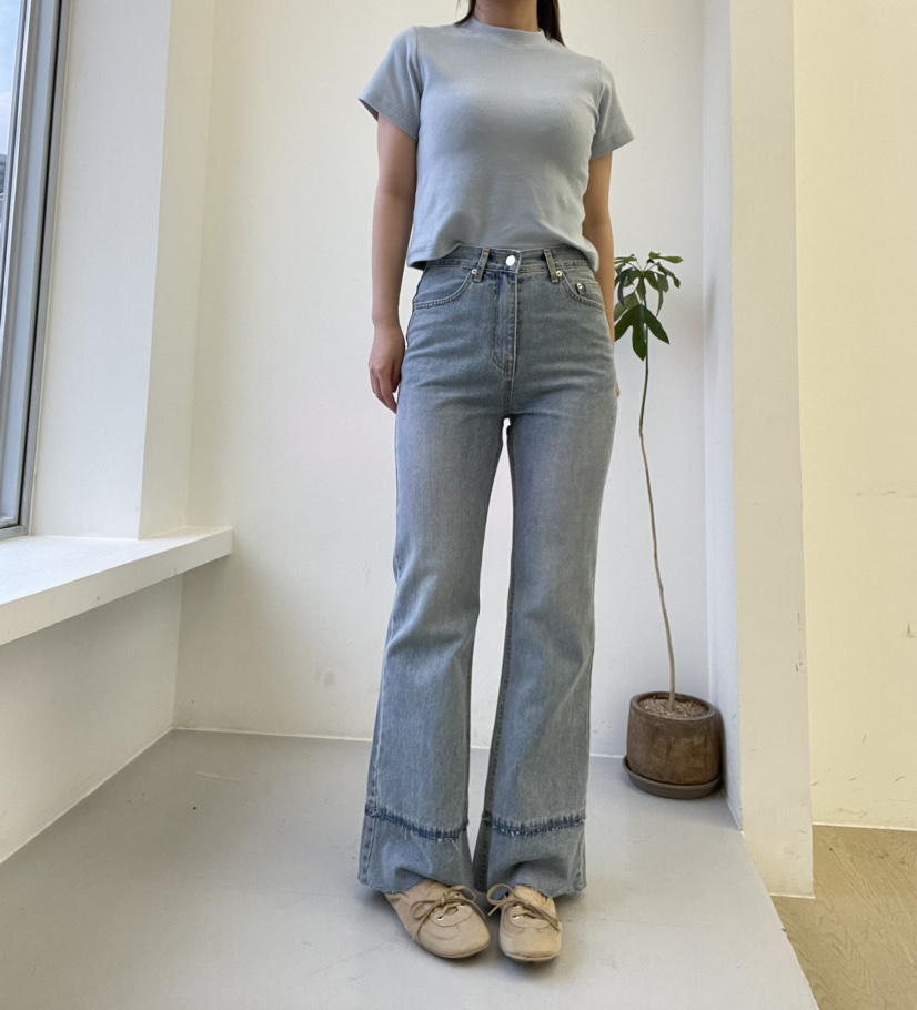 VERVE韓國代購㊣女裝新品真品推薦時尚人氣休閑職業熱賣牛仔褲VERVE牛仔褲