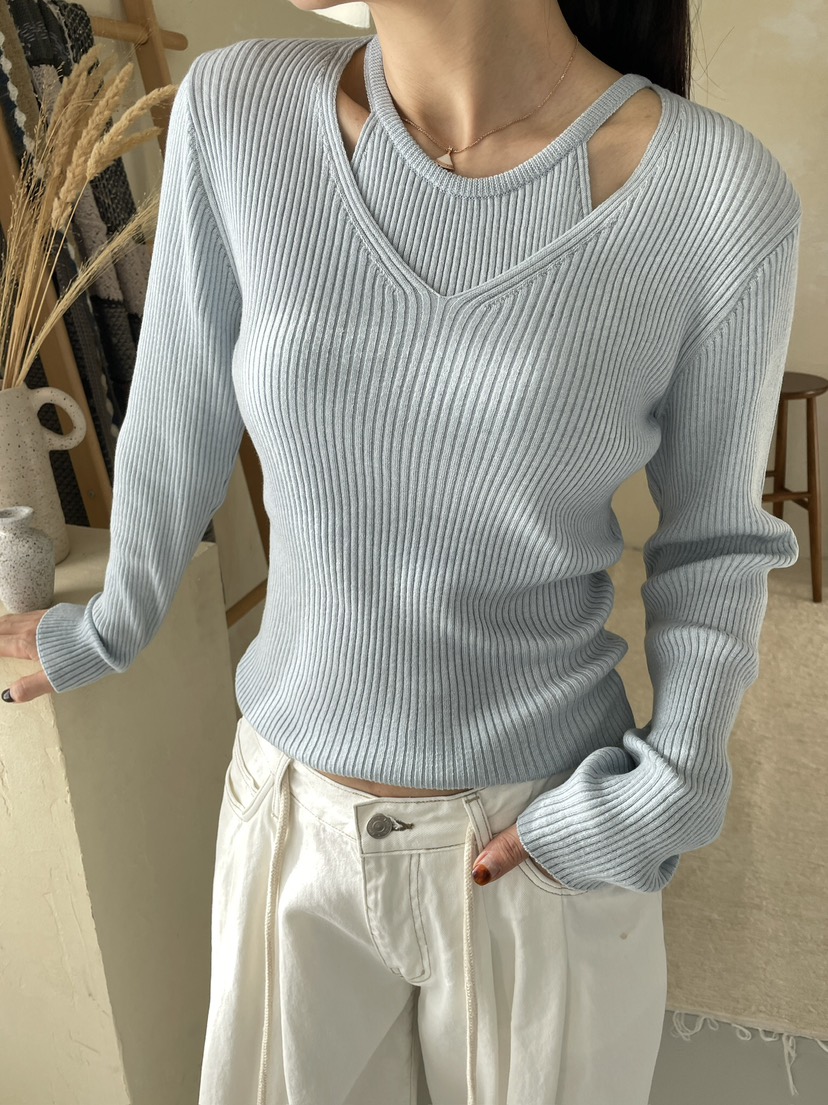 CHAHEE東大門㊣代購女裝新款職業真品25秋冬人氣針織衫羅紋CHAHEE針織衫
