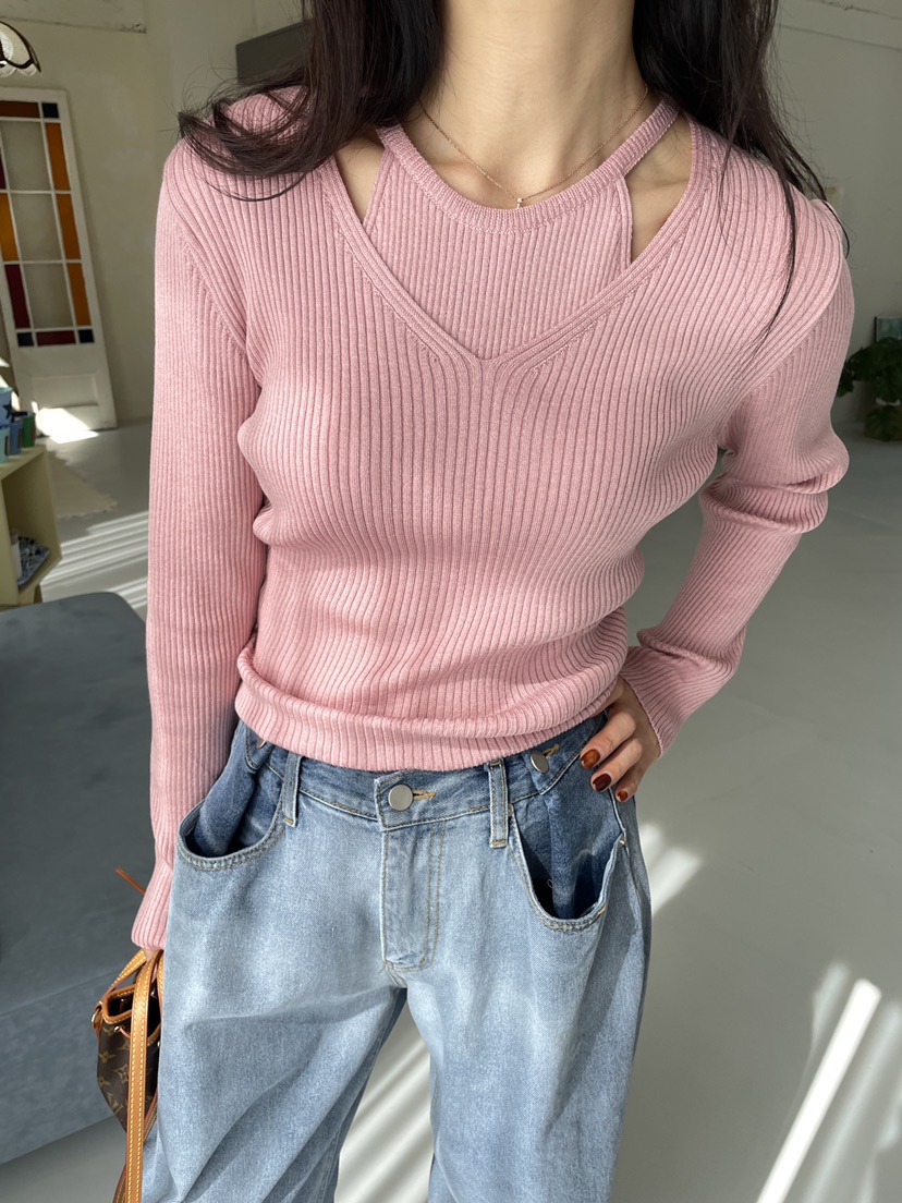 CHAHEE東大門㊣代購女裝新款職業真品25秋冬人氣針織衫羅紋CHAHEE針織衫