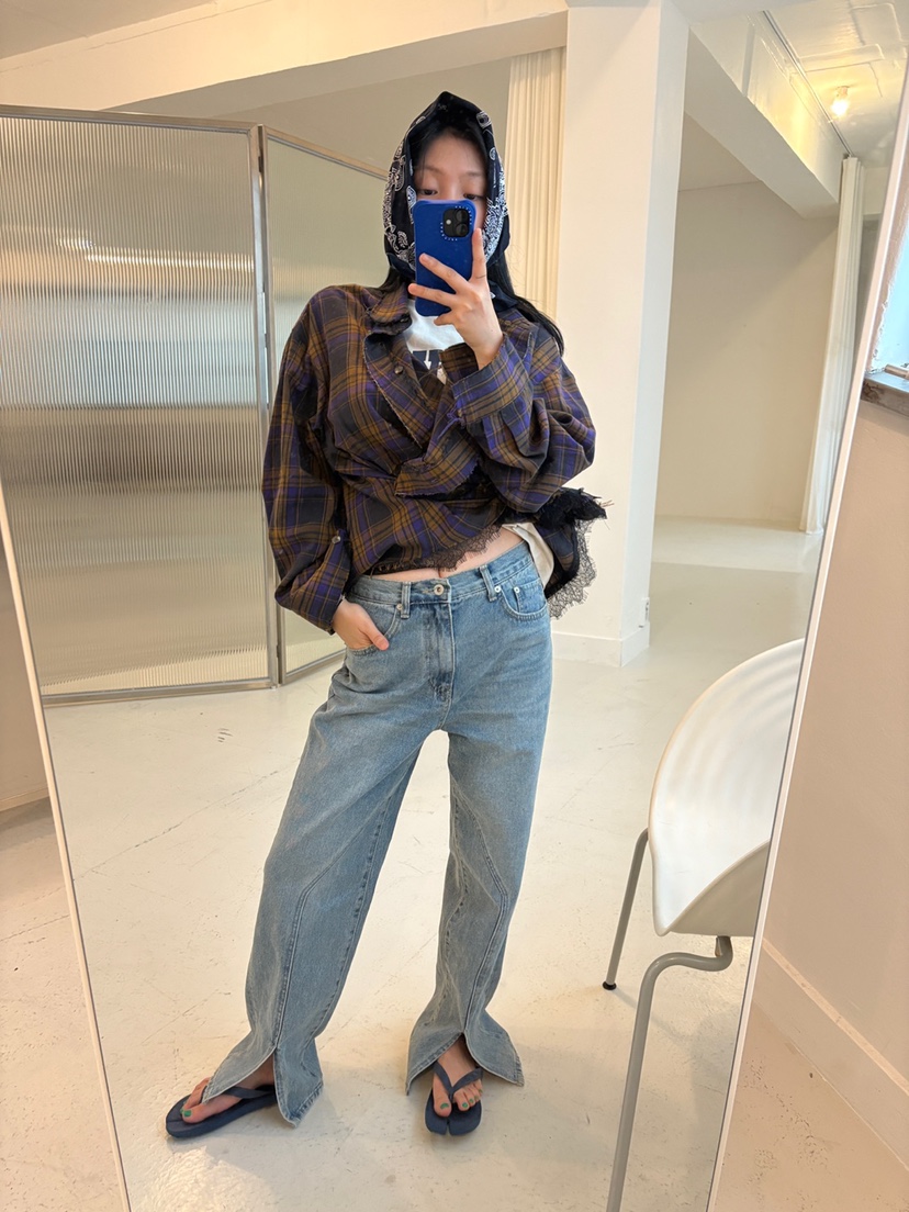 FRANC—L韓國直郵㊣女士新品真品職業人氣25秋冬時尚牛仔褲FRANC牛仔褲