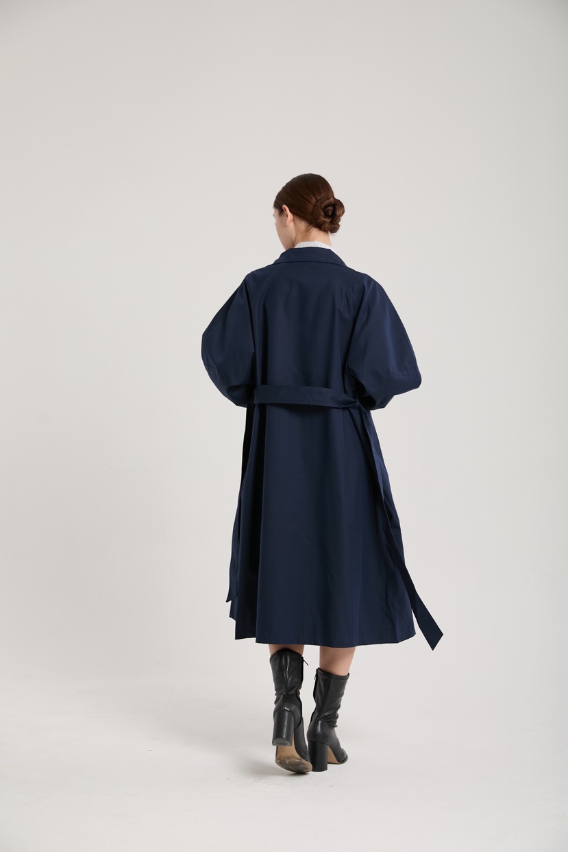 空東大門㊣代購女裝新款時尚真品人氣熱賣職業長款風衣含腰帶MUSHROOM EFFECT長款風衣