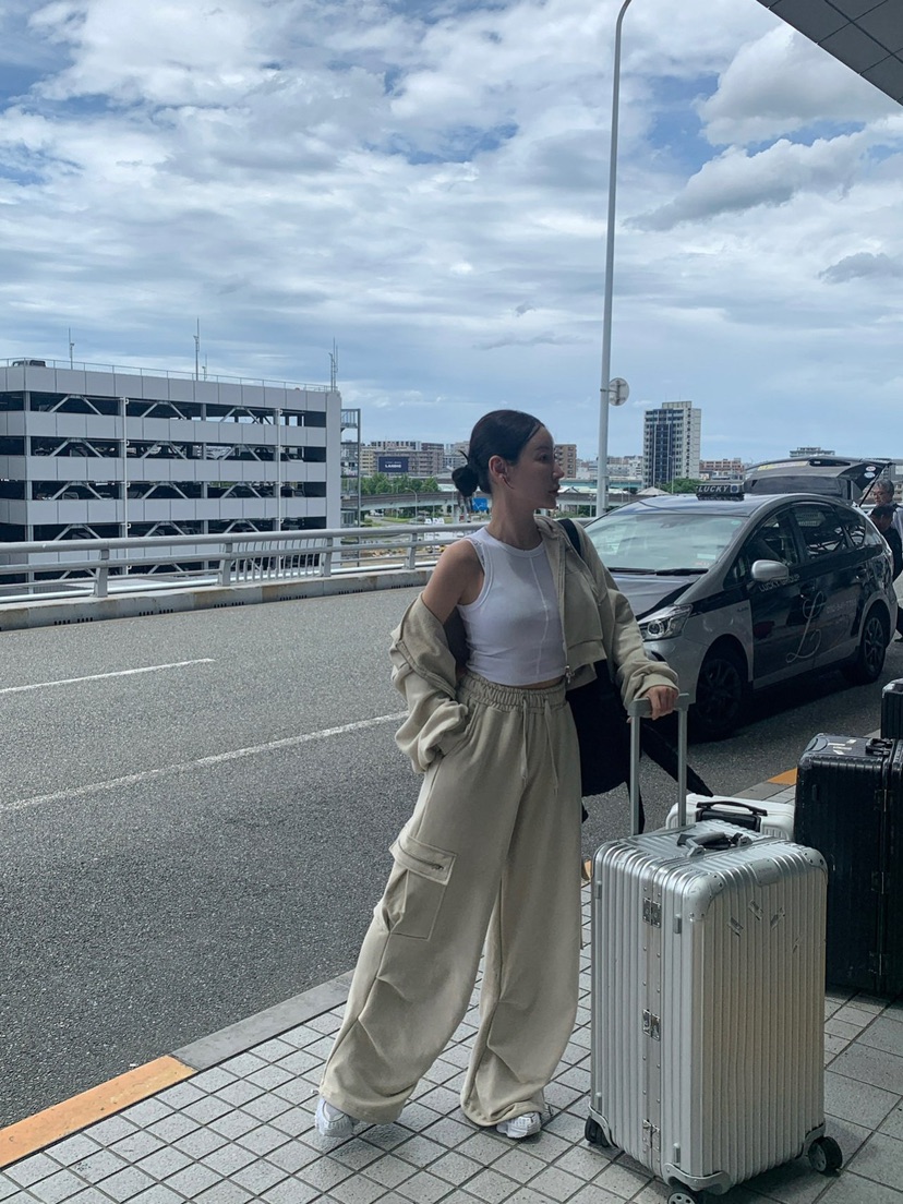 REVE CITE-L東大門㊣實拍女裝新款時尚真品休閑褲工裝拉鏈REVE CITE休閑褲