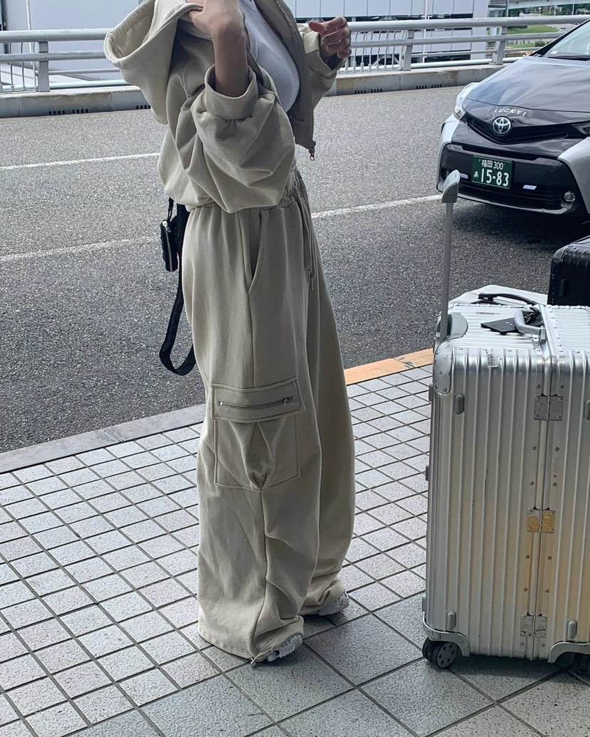 REVE CITE-L東大門㊣實拍女裝新款時尚真品休閑褲工裝拉鏈REVE CITE休閑褲圖色2