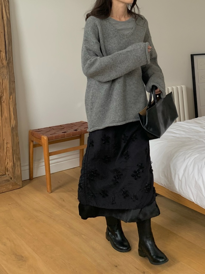 BLEECKER韓國直郵㊣女士新品25秋冬推薦人氣時尚真品職業長裙BLEECKER長裙