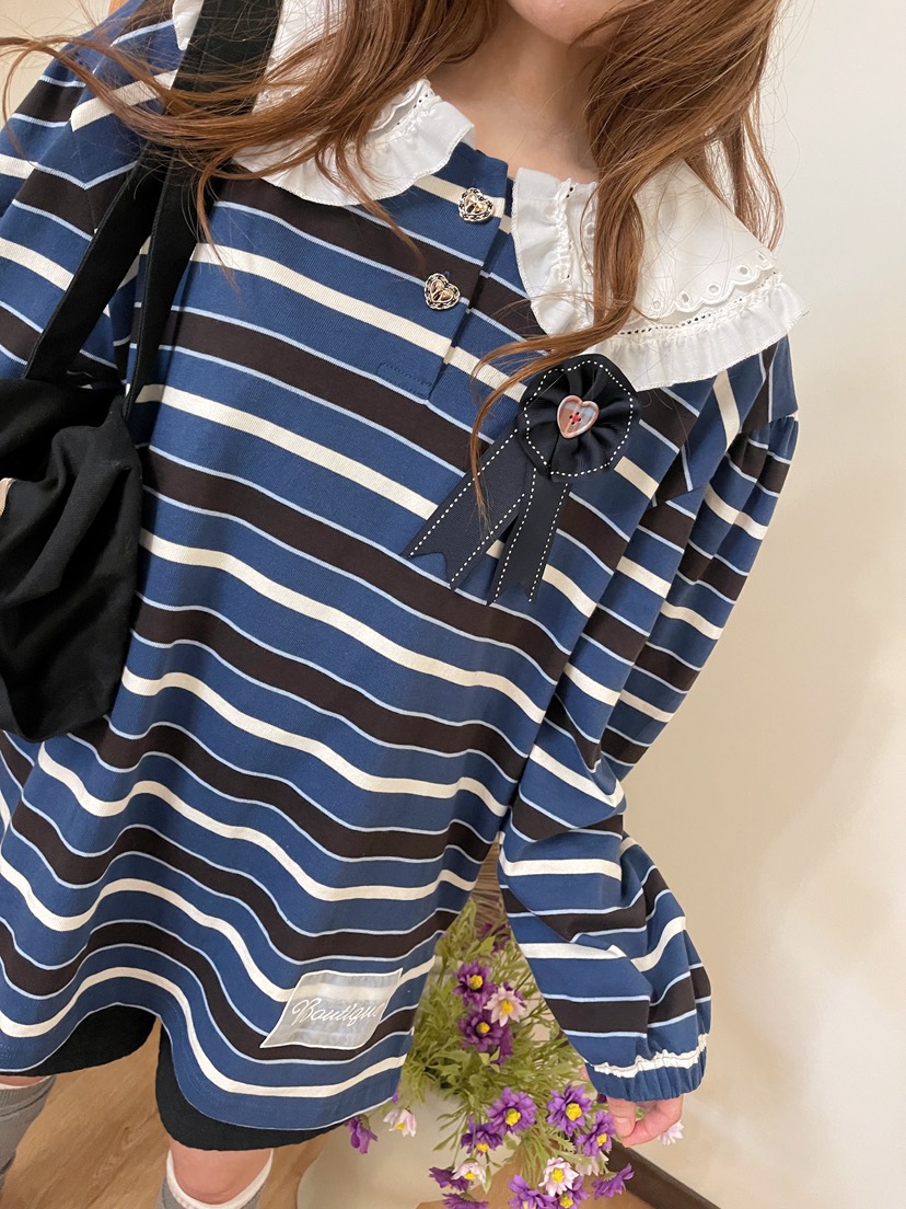 BOUTIQUE-L韓國直郵㊣女士新品25秋冬人氣長袖T恤不含配飾BOUTIQUE-L長袖T恤