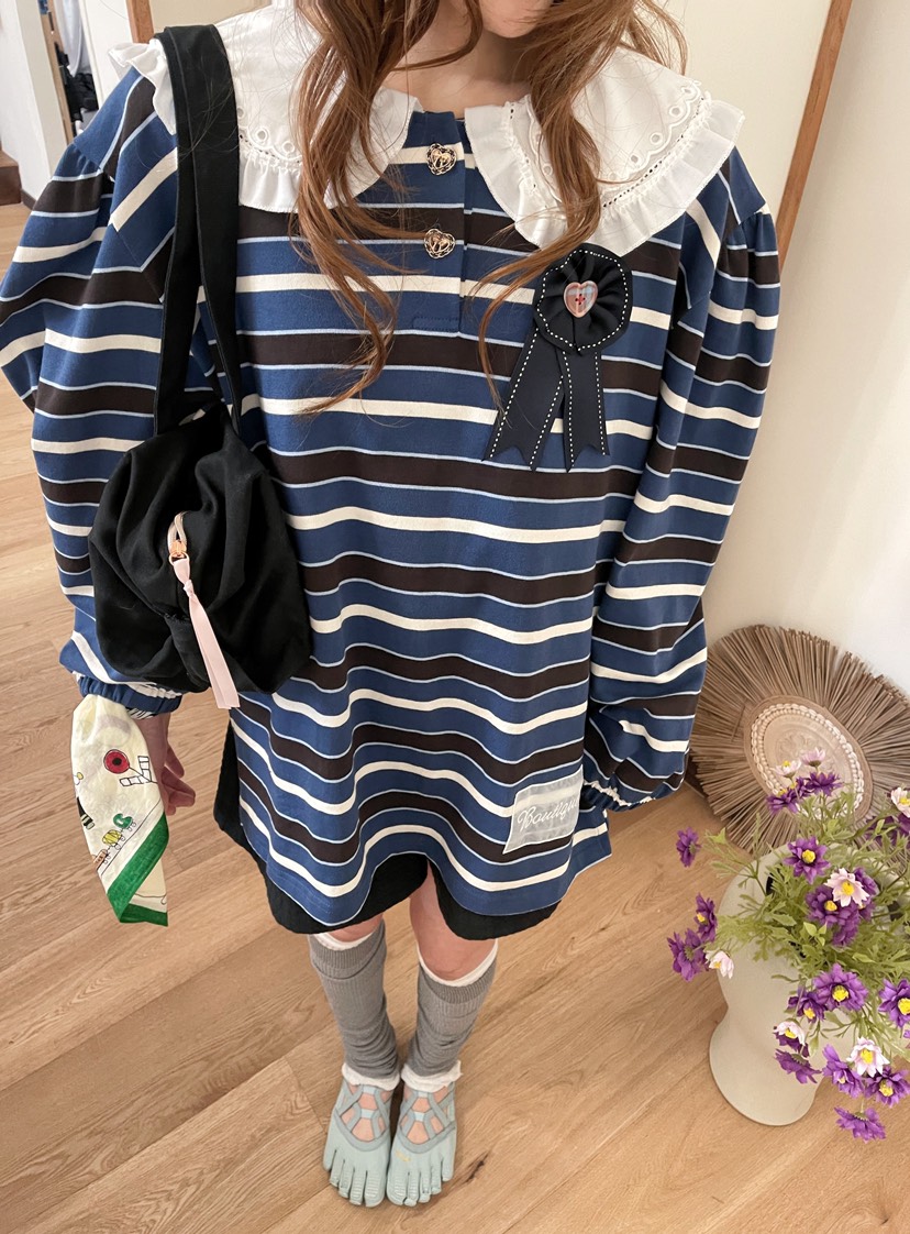 BOUTIQUE-L韓國直郵㊣女士新品25秋冬人氣長袖T恤不含配飾BOUTIQUE-L長袖T恤