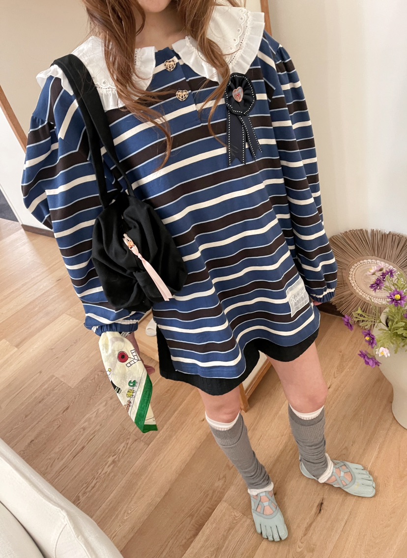 BOUTIQUE-L韓國直郵㊣女士新品25秋冬人氣長袖T恤不含配飾BOUTIQUE-L長袖T恤