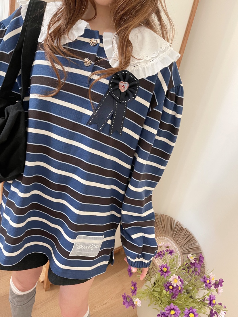 BOUTIQUE-L韓國直郵㊣女士新品25秋冬人氣長袖T恤不含配飾BOUTIQUE-L長袖T恤