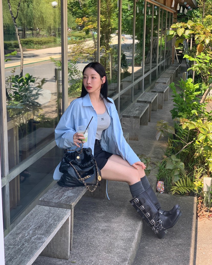 REVE CITE-L韓國代購㊣女裝新品25秋冬真品襯衫蕾絲衫口袋REVE CITE襯衫/蕾絲衫