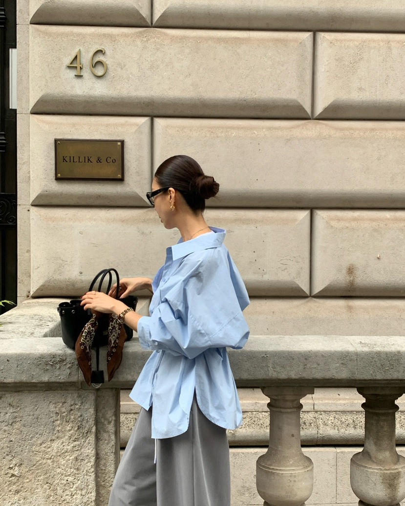 REVE CITE-L韓國代購㊣女裝新品25秋冬真品襯衫蕾絲衫口袋REVE CITE襯衫/蕾絲衫