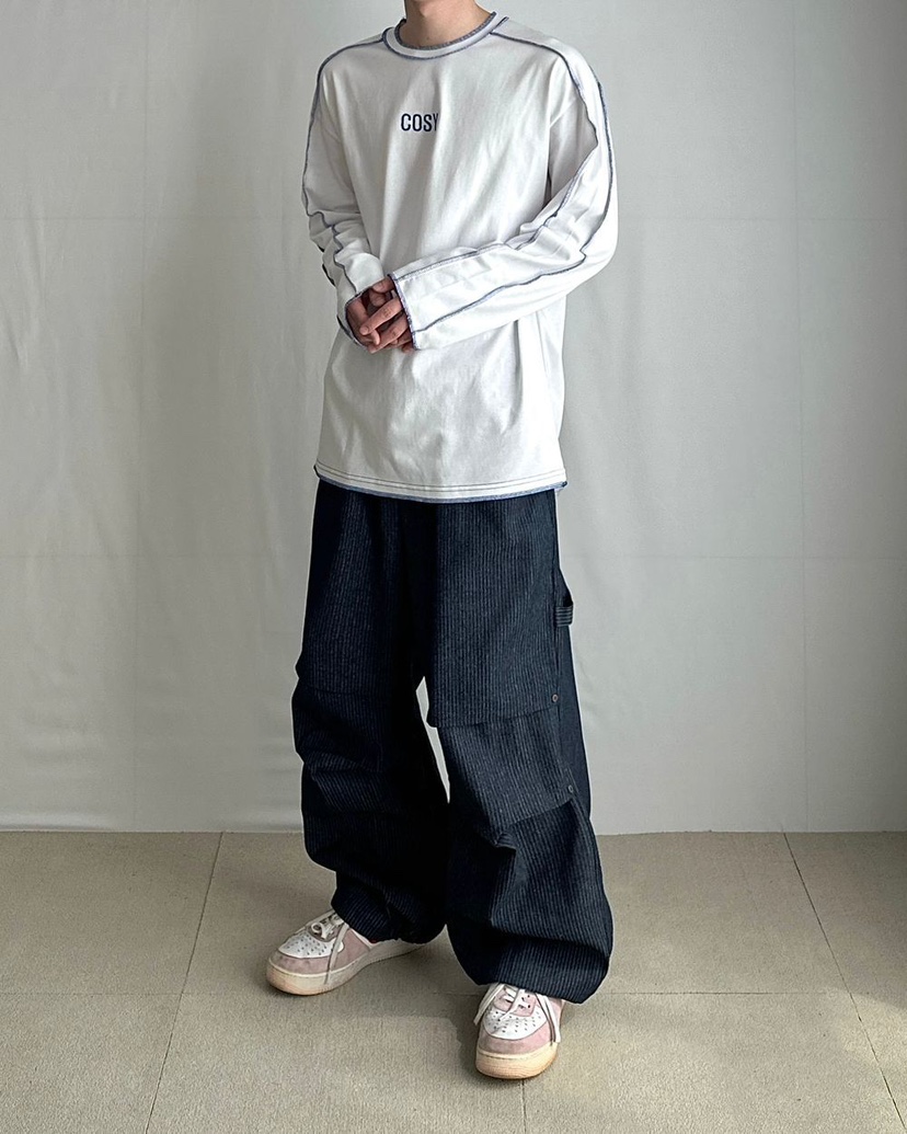 #韓國代購㊣女士新款職業熱賣推薦25秋冬休閑真品人氣時尚T恤THE CLAP-男裝T恤