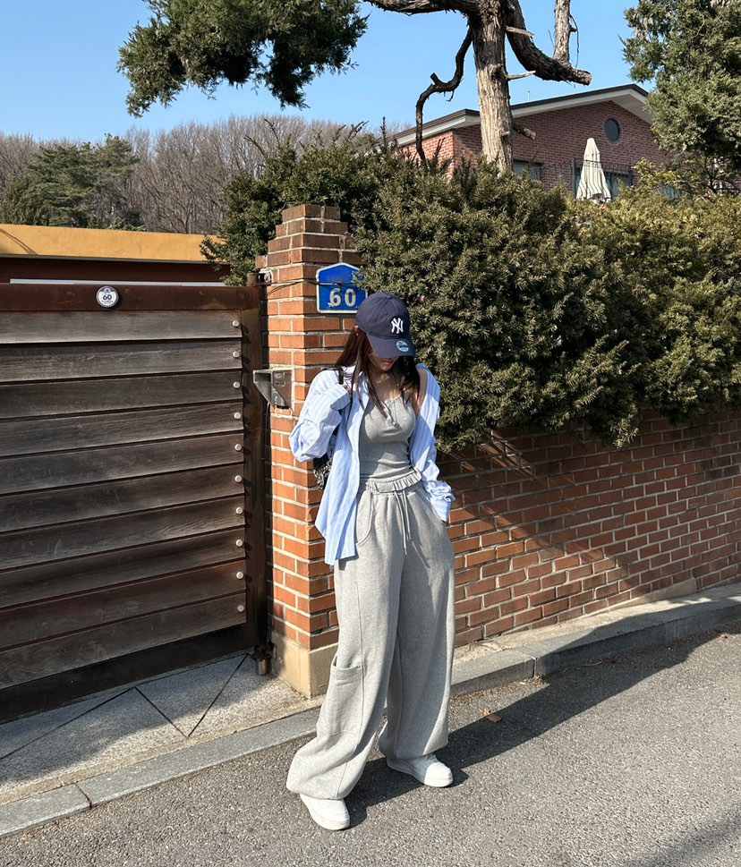 #東大門㊣代購女士新品熱賣時尚休閑推薦真品職業休閑褲口袋THE CLAP-男裝休閑褲