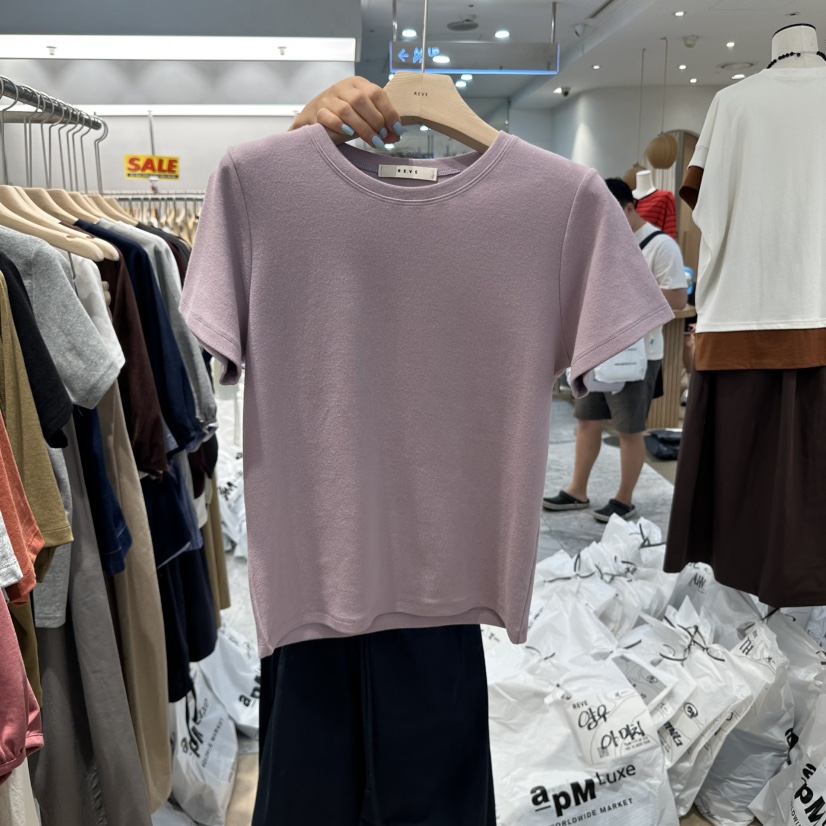 REVE-L東大門㊣實拍女裝新品時尚人氣推薦25秋冬休閑熱賣T恤REVE-LT恤圖色3