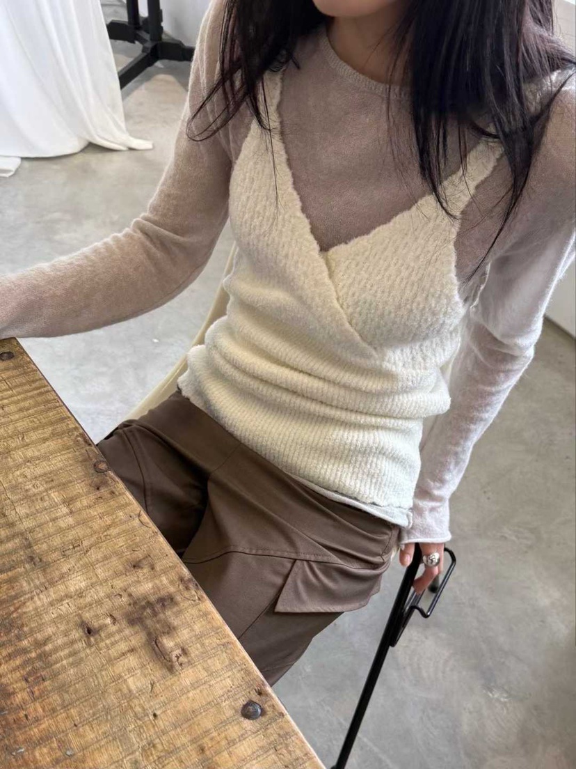 BETTER東大門㊣實拍女裝新品熱賣人氣職業25秋冬休閑吊帶背心BETTER吊帶/背心
