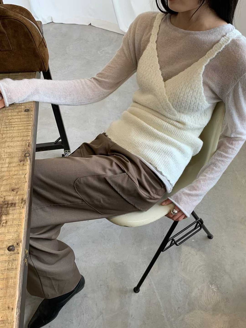 BETTER東大門㊣實拍女裝新品熱賣人氣職業25秋冬休閑吊帶背心BETTER吊帶/背心