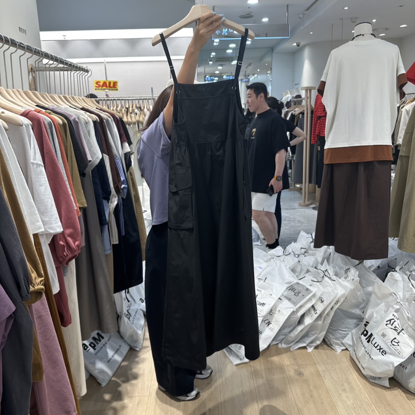 REVE-L東大門㊣代購女裝新款推薦真品人氣時尚25秋冬連衣裙口袋REVE-L連衣裙