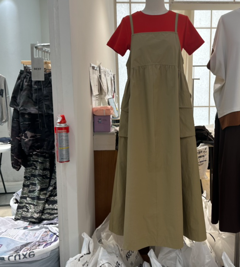 REVE-L東大門㊣代購女裝新款推薦真品人氣時尚25秋冬連衣裙口袋REVE-L連衣裙圖色1