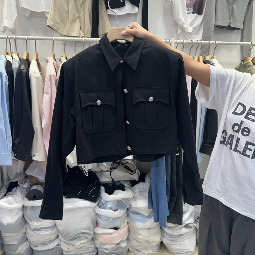 Q C韓國直郵㊣女裝新品推薦熱賣25秋冬休閑真品襯衫蕾絲衫Republlc of qc襯衫/蕾絲衫圖色2
