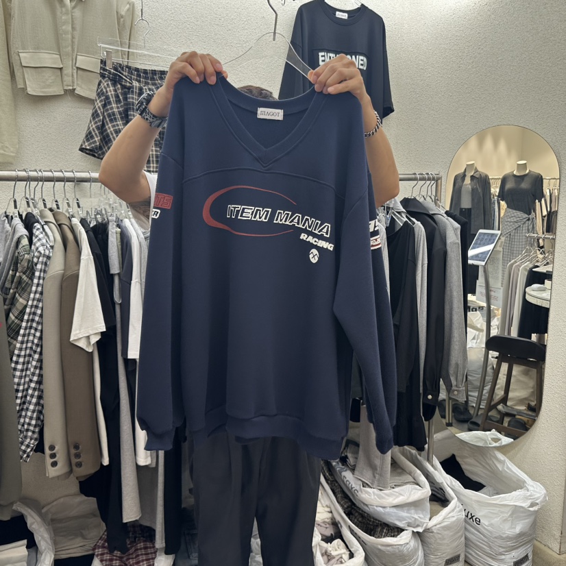 MAGOT韓國代購㊣女裝新款推薦休閑職業時尚熱賣25秋冬真品衛衣IIIΛGOT/MAGOT衛衣圖色2