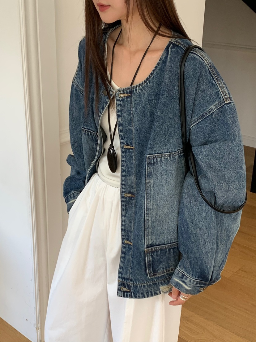 RIVER RAIN韓國代購㊣女裝新品真品休閑熱賣25秋冬夾克羅紋RIVER RAIN夾克