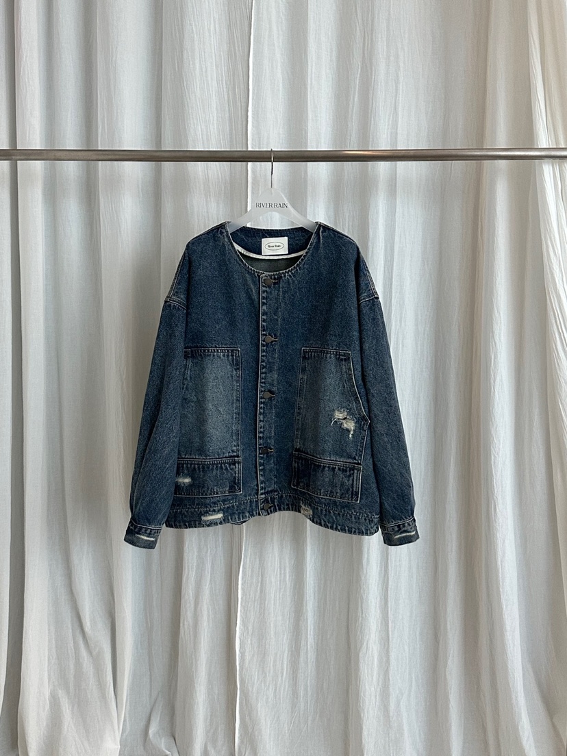 RIVER RAIN韓國代購㊣女裝新品真品休閑熱賣25秋冬夾克羅紋RIVER RAIN夾克圖色1