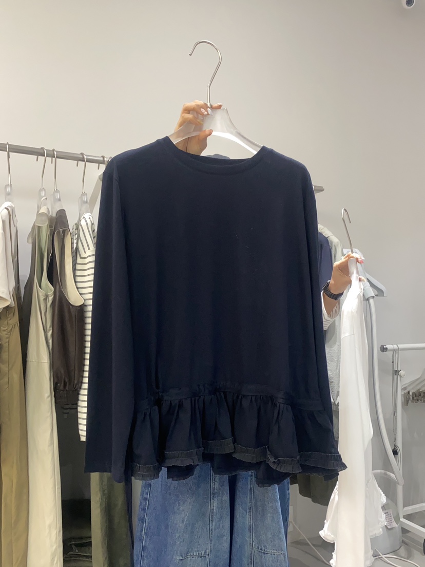 LOOKK韓國代購㊣女士新品熱賣推薦人氣時尚休閑25秋冬長袖T恤LOOKK長袖T恤圖色2