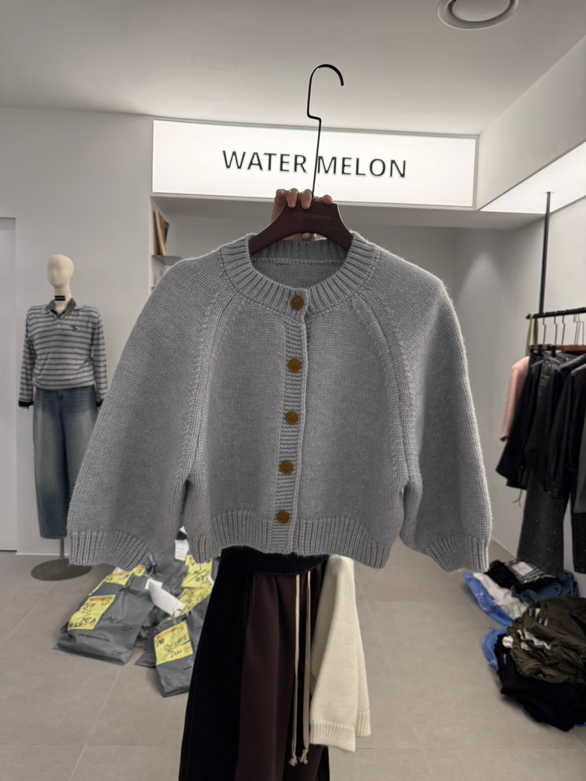 WATERMELON韓國代購㊣女士新品職業休閑25秋冬熱賣人氣針織衫de goyou針織衫圖色1
