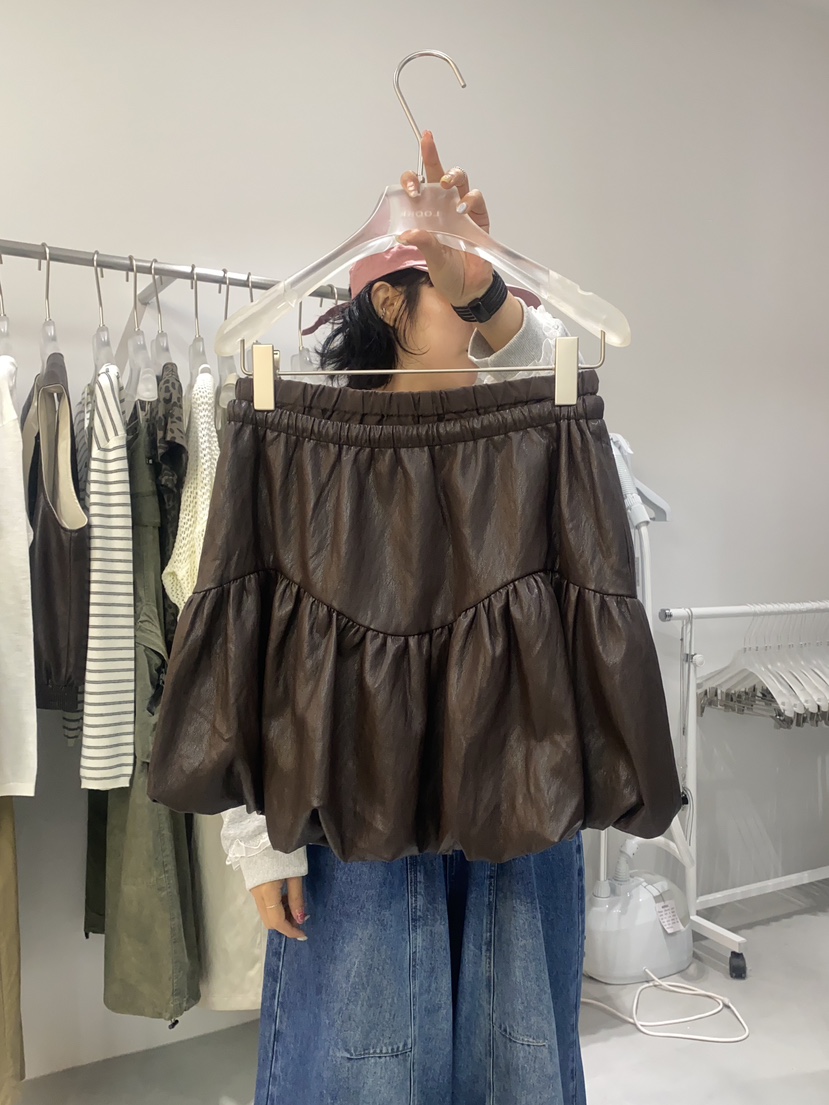 LOOKK東大門㊣代購女裝新款職業時尚25秋冬休閑真品短裙皮革LOOKK短裙