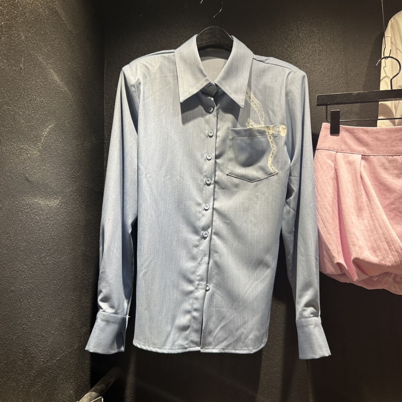 CHAVI東大門㊣實拍女裝新品熱賣休閑人氣時尚25秋冬襯衫蕾絲衫CHAVI襯衫/蕾絲衫圖色2