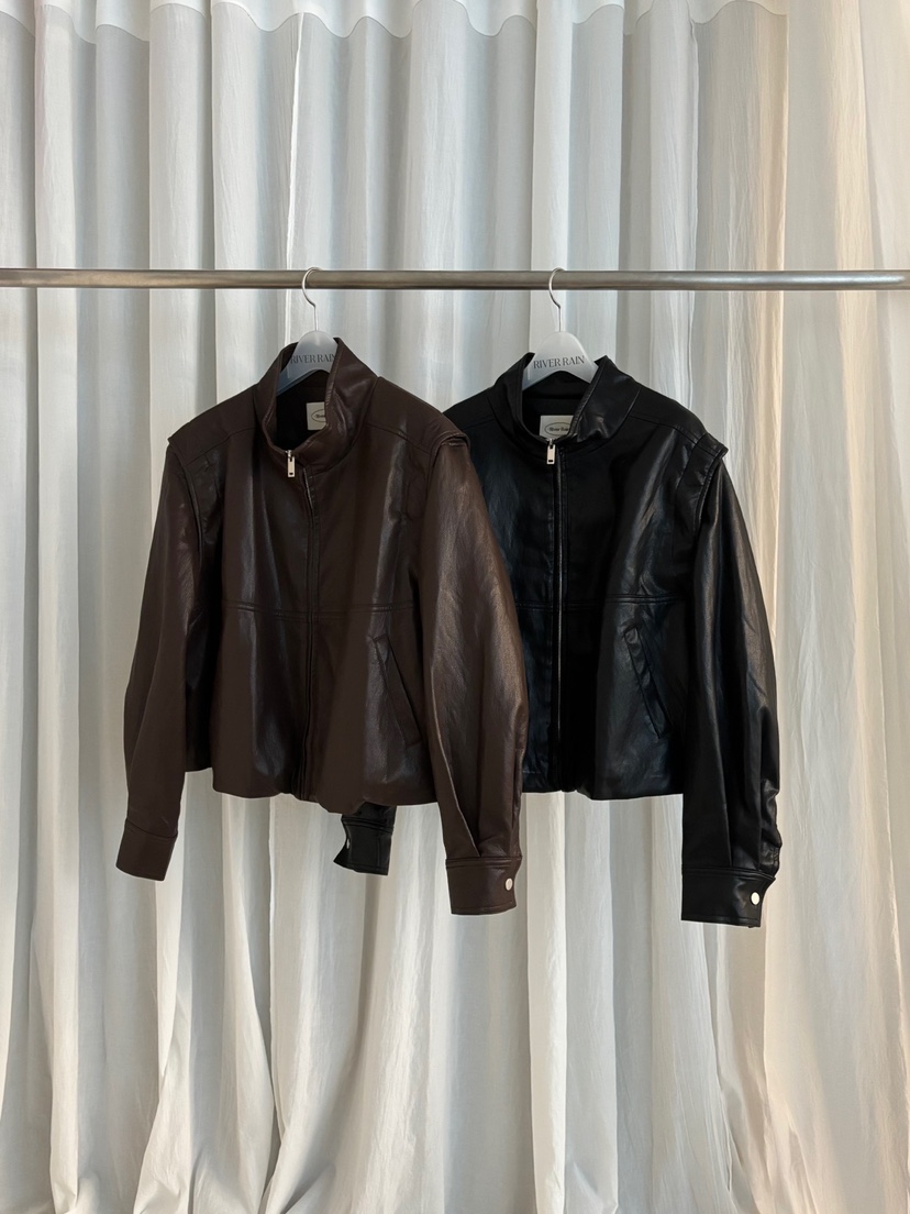 RIVER RAIN韓國代購㊣女士新品25秋冬休閑真品職業夾克皮革RIVER RAIN夾克