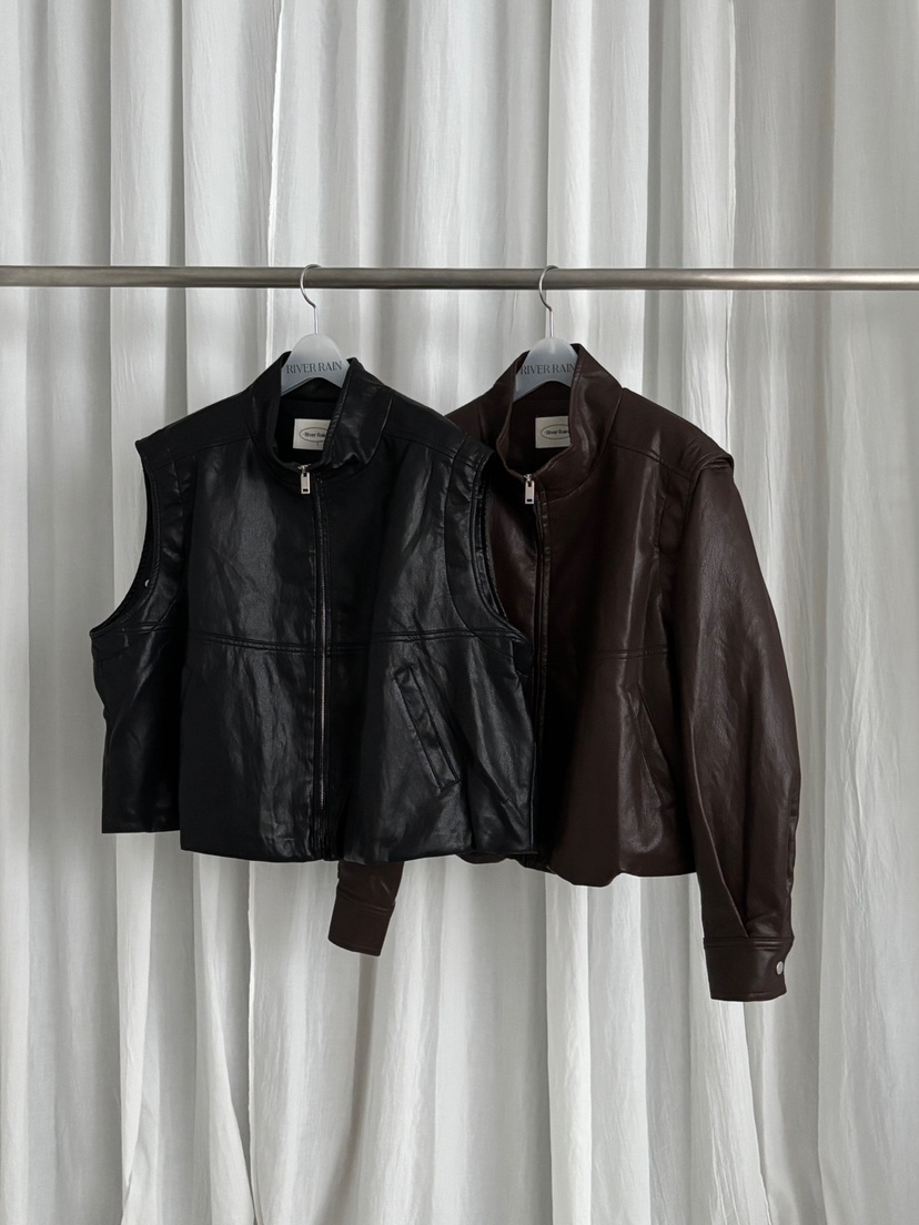 RIVER RAIN韓國代購㊣女士新品25秋冬休閑真品職業夾克皮革RIVER RAIN夾克