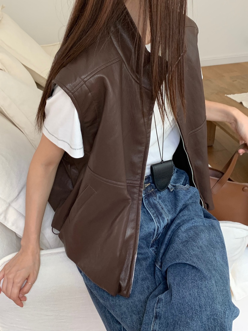 RIVER RAIN韓國代購㊣女士新品25秋冬休閑真品職業夾克皮革RIVER RAIN夾克