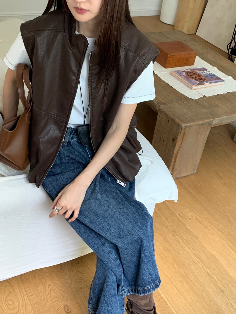 RIVER RAIN韓國代購㊣女士新品25秋冬休閑真品職業夾克皮革RIVER RAIN夾克