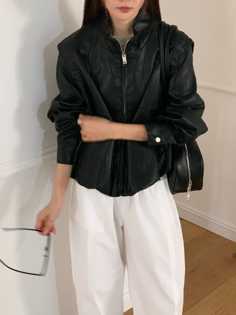 RIVER RAIN韓國代購㊣女士新品25秋冬休閑真品職業夾克皮革RIVER RAIN夾克