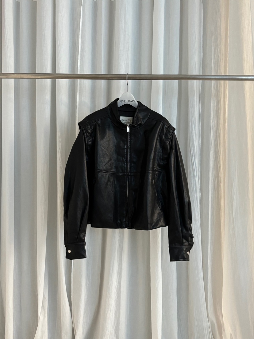 RIVER RAIN韓國代購㊣女士新品25秋冬休閑真品職業夾克皮革RIVER RAIN夾克圖色2