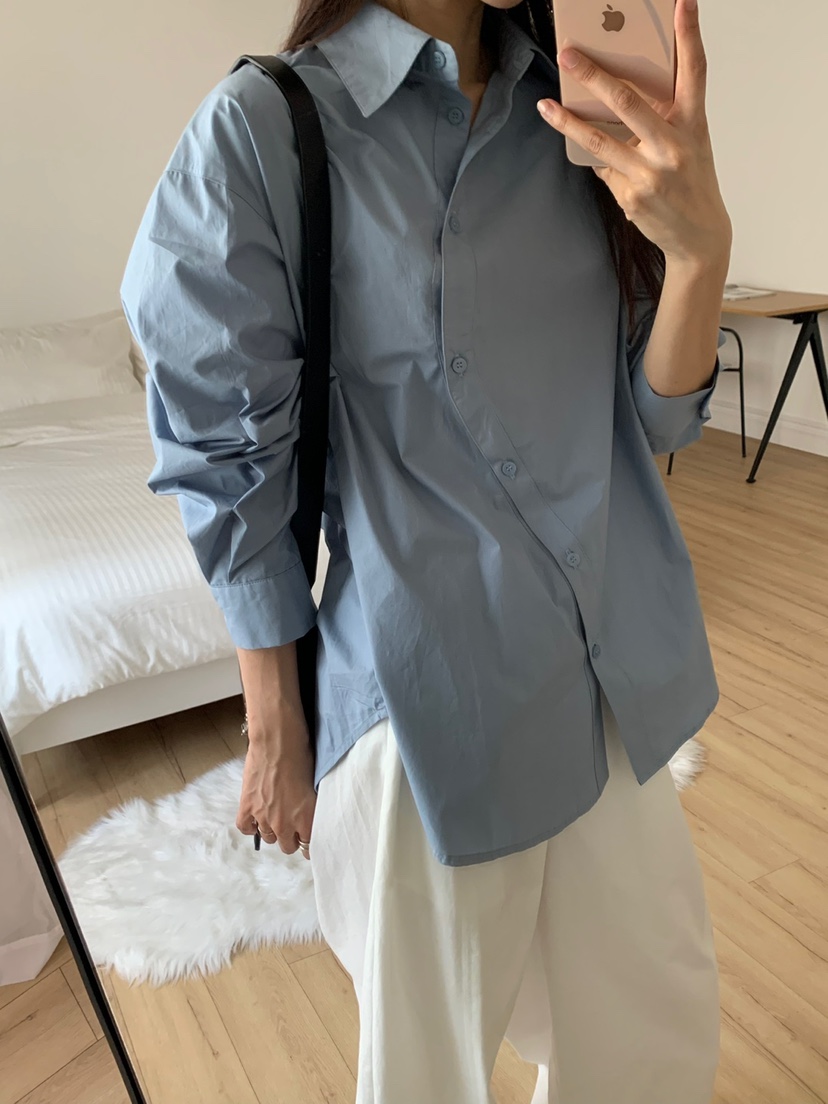 RIVER RAIN韓國代購㊣女裝新品人氣25秋冬職業休閑襯衫蕾絲衫RIVER RAIN襯衫/蕾絲衫