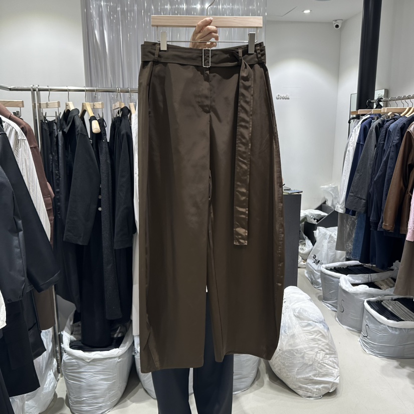 GREEK東大門㊣代購女裝新品職業25秋冬推薦真品休閑褲含腰帶GREEK休閑褲圖色1