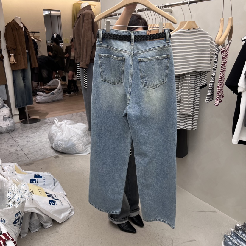 MURR東大門㊣實拍女裝新款25秋冬熱賣人氣時尚牛仔褲不含腰帶MURR牛仔褲