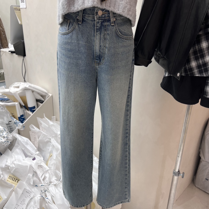 MURR東大門㊣實拍女裝新款25秋冬熱賣人氣時尚牛仔褲不含腰帶MURR牛仔褲圖色1