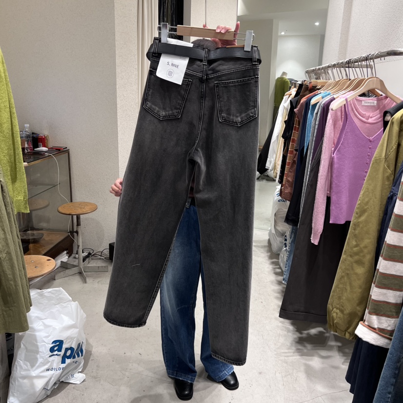 SSEMIENNE韓國直郵㊣女裝新品時尚25秋冬推薦牛仔褲不含腰帶SSENIQUE牛仔褲