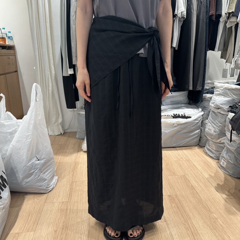 STORIES韓國代購㊣女士新品25秋冬熱賣推薦職業時尚真品長裙STORIES長裙圖色2