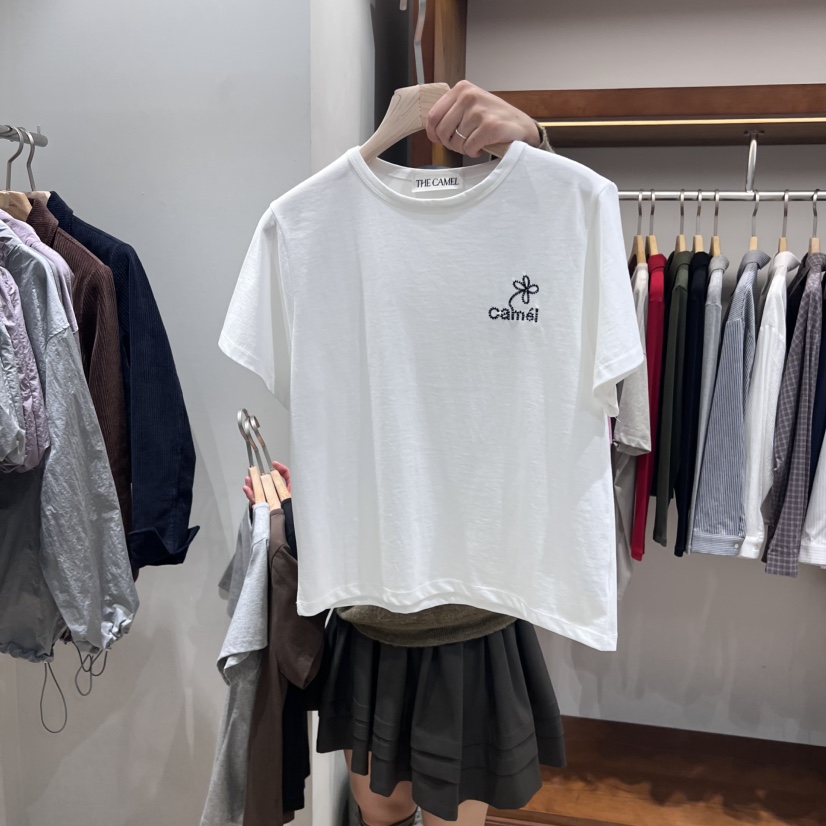 THE CAMEL韓國代購㊣女裝新品休閑T恤the came_l 家T恤圖色1