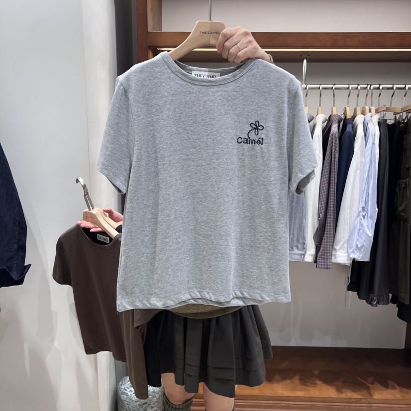 THE CAMEL韓國代購㊣女裝新品休閑T恤the came_l 家T恤圖色2