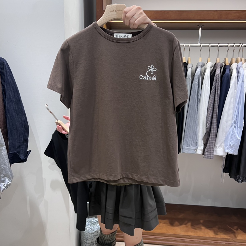 THE CAMEL韓國代購㊣女裝新品休閑T恤the came_l 家T恤圖色3