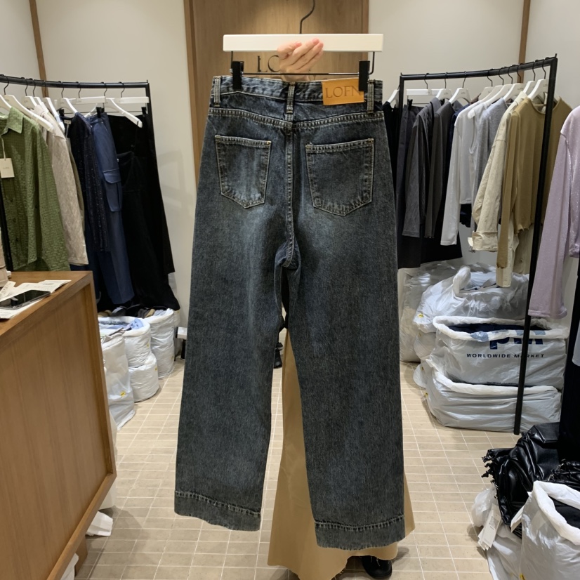LOFN韓國直郵㊣女士新品推薦25秋冬休閑時尚人氣真品牛仔褲LOFN牛仔褲